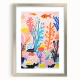 Kids Room Wall Art - Vibrant Ocean Coral & Fish Nursery Print