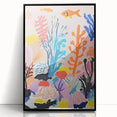Kids Room Wall Art - Vibrant Ocean Coral & Fish Nursery Print