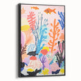 Kids Room Wall Art - Vibrant Ocean Coral & Fish Nursery Print