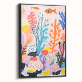 Kids Room Wall Art - Vibrant Ocean Coral & Fish Nursery Print