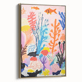 Kids Room Wall Art - Vibrant Ocean Coral & Fish Nursery Print