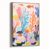 Kids Room Wall Art - Vibrant Ocean Coral & Fish Nursery Print