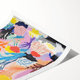 Kids Room Wall Art - Vibrant Ocean Coral & Fish Nursery Print