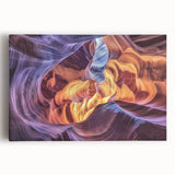 Vibrant landscape canvas featuring a stunning canyon view with rich hues of orange and blue, designed for wall decoration, perfect for nature enthusiasts.