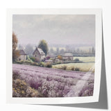 Landscape wall art print showcasing a serene countryside scene with lush green fields and a bright blue sky, designed for home decor aesthetics. The artwork's vibrant colors and tranquil imagery make it a perfect addition to any living space, enhancing the ambiance and creating a calming atmosphere.