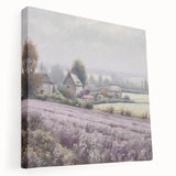 Stretched canvas showcasing a vibrant countryside landscape wall art design, featuring rolling hills and a serene sky, ideal for home decor.