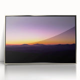 Framed acrylic artwork showcasing a vibrant desert landscape with rich earthy tones, perfect for home decor and adding a touch of nature-inspired elegance.