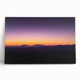 Desert landscape stretched canvas art featuring warm hues of orange and yellow, showcasing rolling sand dunes and a serene sky, ideal for home decor.