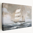 Stretched canvas artwork showcasing a vibrant landscape scene with rich colors, displayed in a side view to highlight its depth and texture, perfect for home decor.