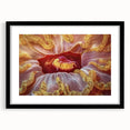 Extra large abstract art print featuring textured, colorful floral designs in a black frame, ideal for living room decor.