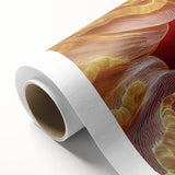 Art Deco style floral poster in pastel pink and green, rolled canvas, ideal for nursery wall art.