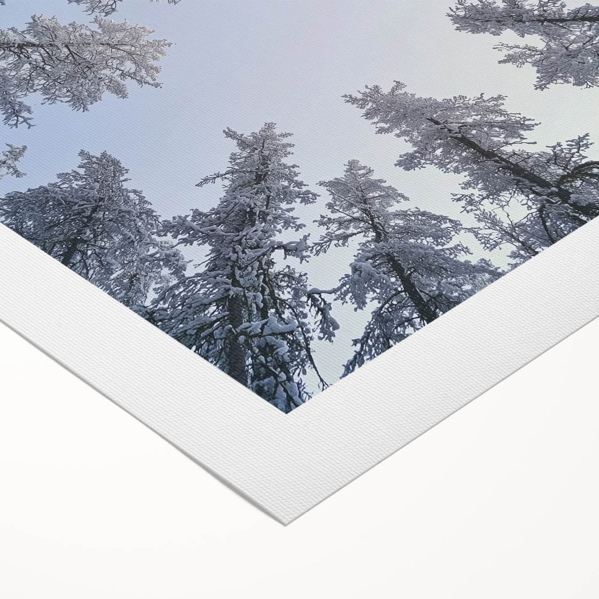 Art deco poster featuring close-up icicles on a rolled canvas, ideal for dining room wall art.