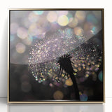 Close-up water image in gold frame, acrylic print, featuring mid-century modernist style, suitable for modern nursery decor.