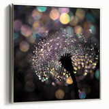 Framed canvas landscape painting featuring a close-up of water in silver, ideal for enhancing black wall art decor.