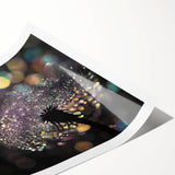 Extra large wall art featuring a close-up of line art flowers in black and white, printed on rolled canvas.