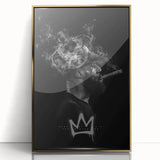 Urban Chic Pop Art Wall Art – Bold Black, Yellow, and White Canvas