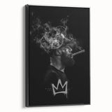 Urban Chic Pop Art Wall Art – Bold Black, Yellow, and White Canvas