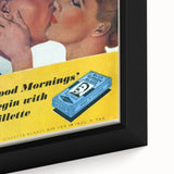 Retro Gillette Shaving Poster - Vintage Bathroom Wall Art Print