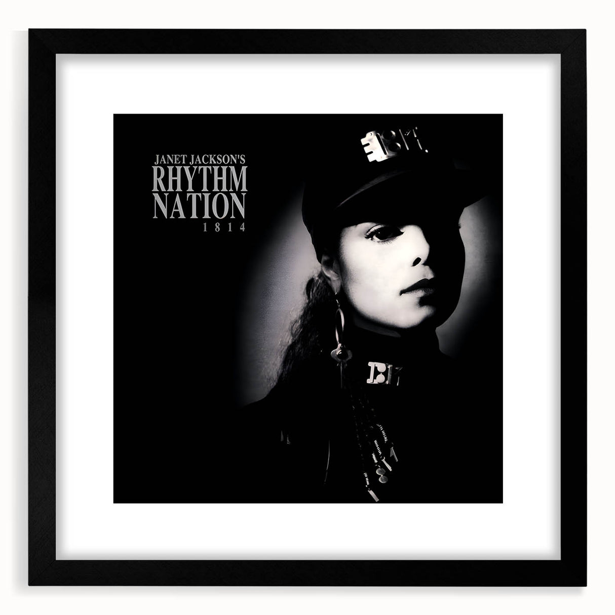 Retro Janet Jackson Rhythm Nation Poster - Vintage Prints for Art