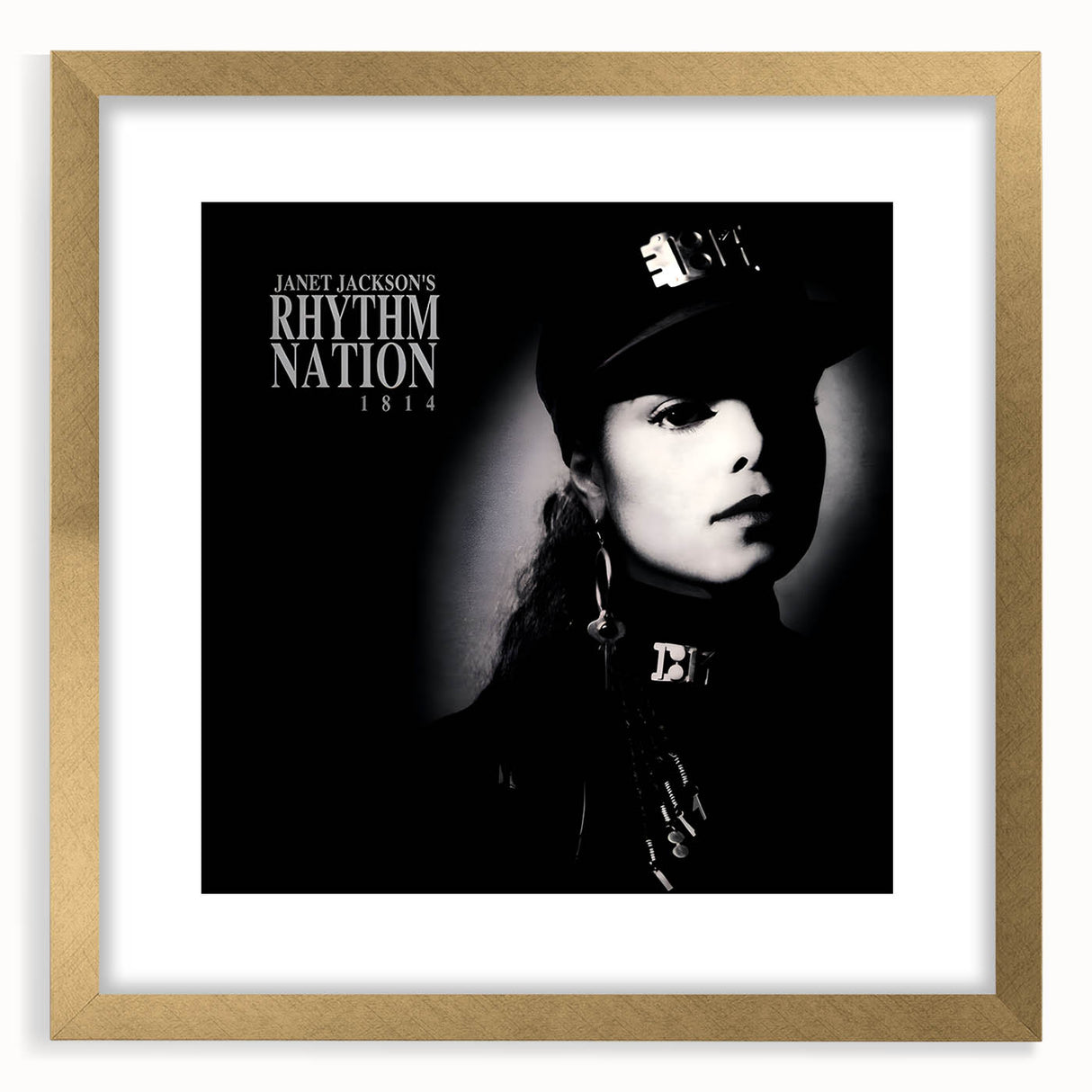 Retro Janet Jackson Rhythm Nation Poster - Vintage Prints for Art