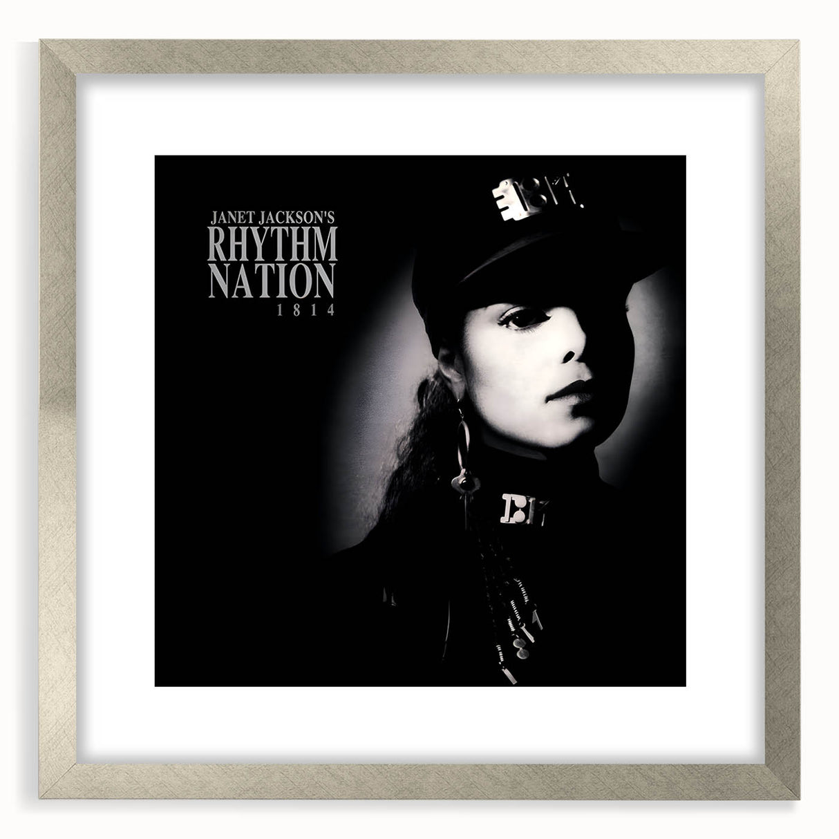 Retro Janet Jackson Rhythm Nation Poster - Vintage Prints for Art