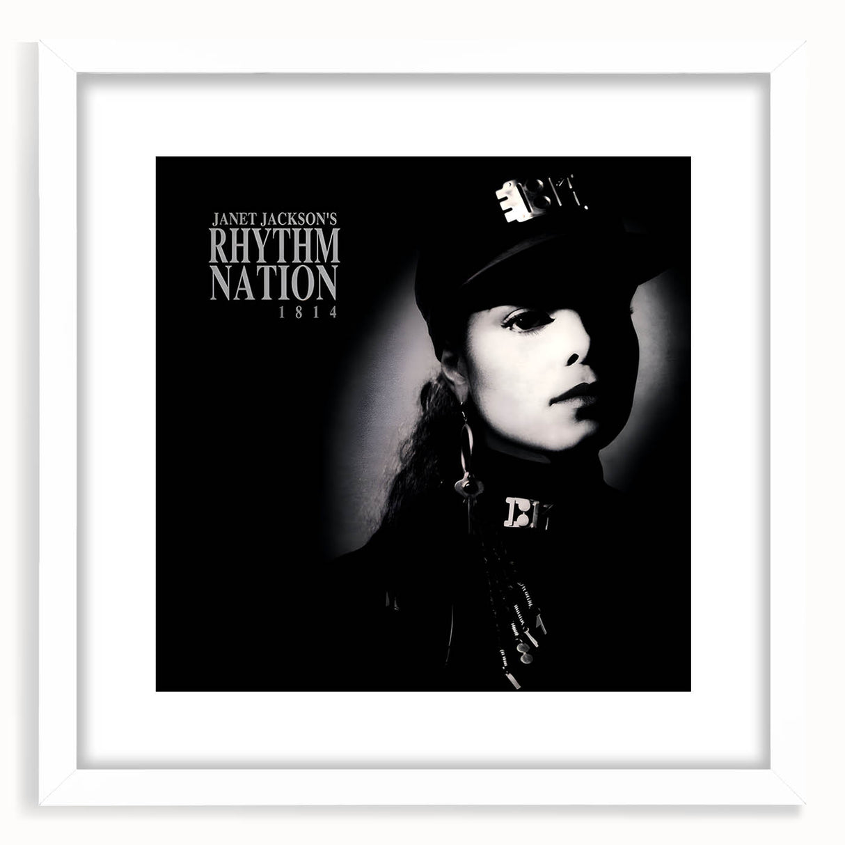 Retro Janet Jackson Rhythm Nation Poster - Vintage Prints for Art