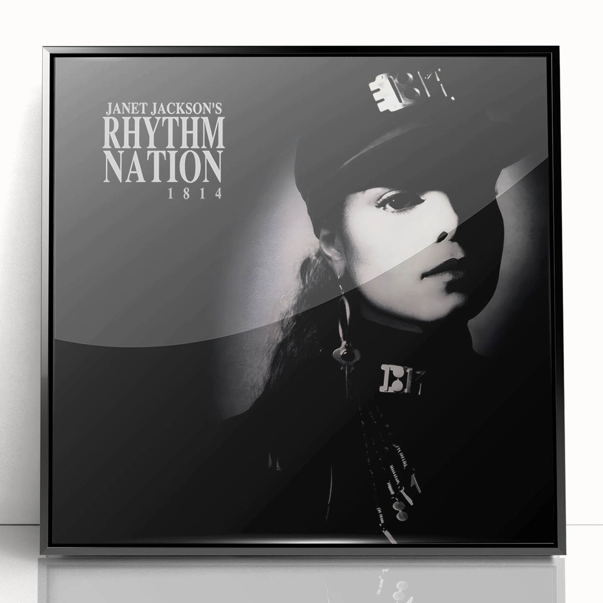 Retro Janet Jackson Rhythm Nation Poster - Vintage Prints for Art