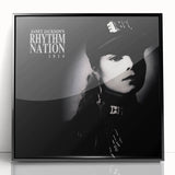 Retro Janet Jackson Rhythm Nation Poster - Vintage Prints for Art