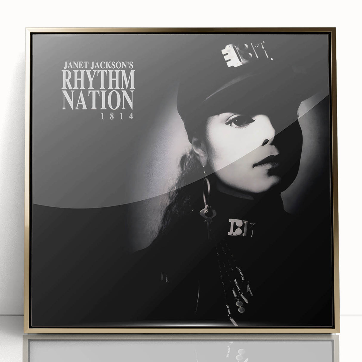 Retro Janet Jackson Rhythm Nation Poster - Vintage Prints for Art
