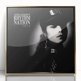 Retro Janet Jackson Rhythm Nation Poster - Vintage Prints for Art