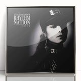 Retro Janet Jackson Rhythm Nation Poster - Vintage Prints for Art