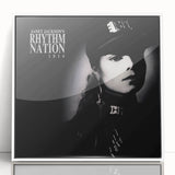 Retro Janet Jackson Rhythm Nation Poster - Vintage Prints for Art