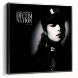 Retro Janet Jackson Rhythm Nation Poster - Vintage Prints for Art