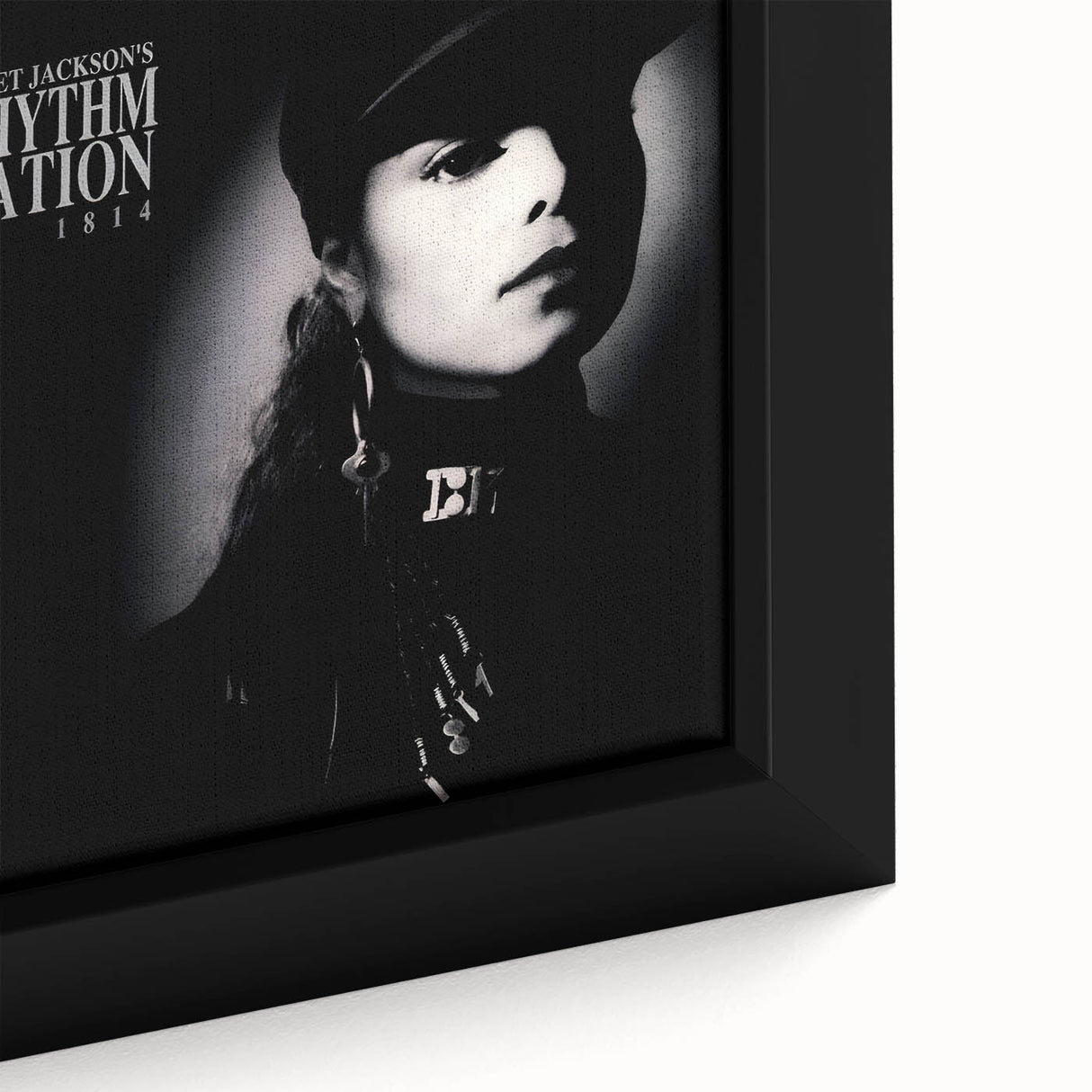 Retro Janet Jackson Rhythm Nation Poster - Vintage Prints for Art