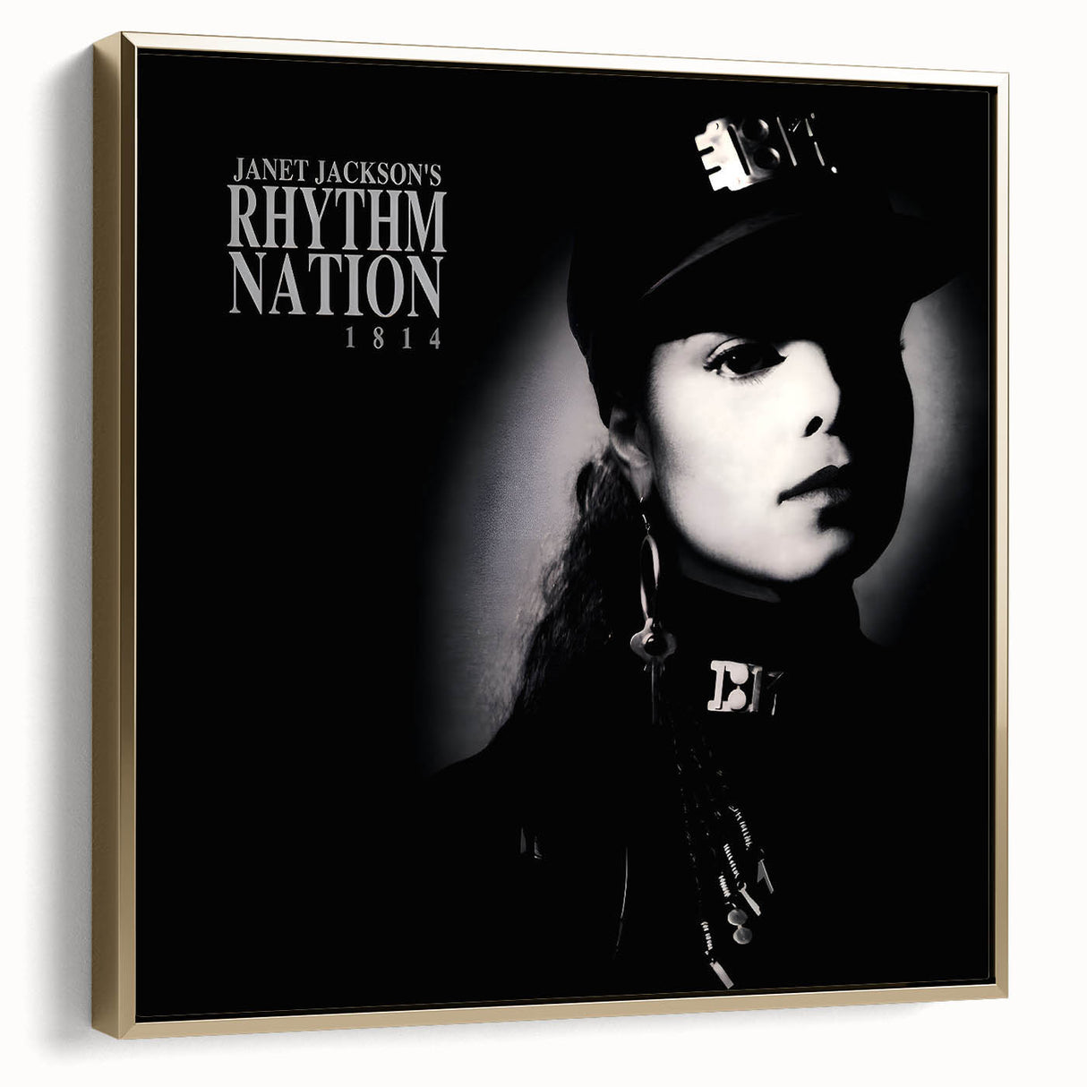 Retro Janet Jackson Rhythm Nation Poster - Vintage Prints for Art