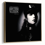 Retro Janet Jackson Rhythm Nation Poster - Vintage Prints for Art