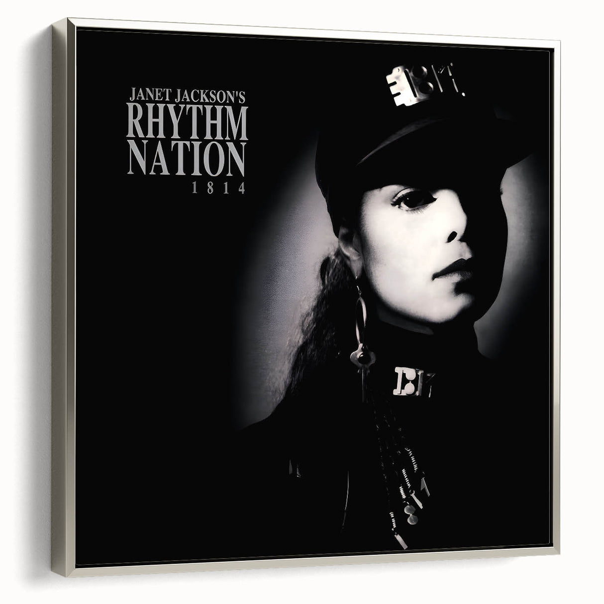 Retro Janet Jackson Rhythm Nation Poster - Vintage Prints for Art
