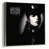 Retro Janet Jackson Rhythm Nation Poster - Vintage Prints for Art