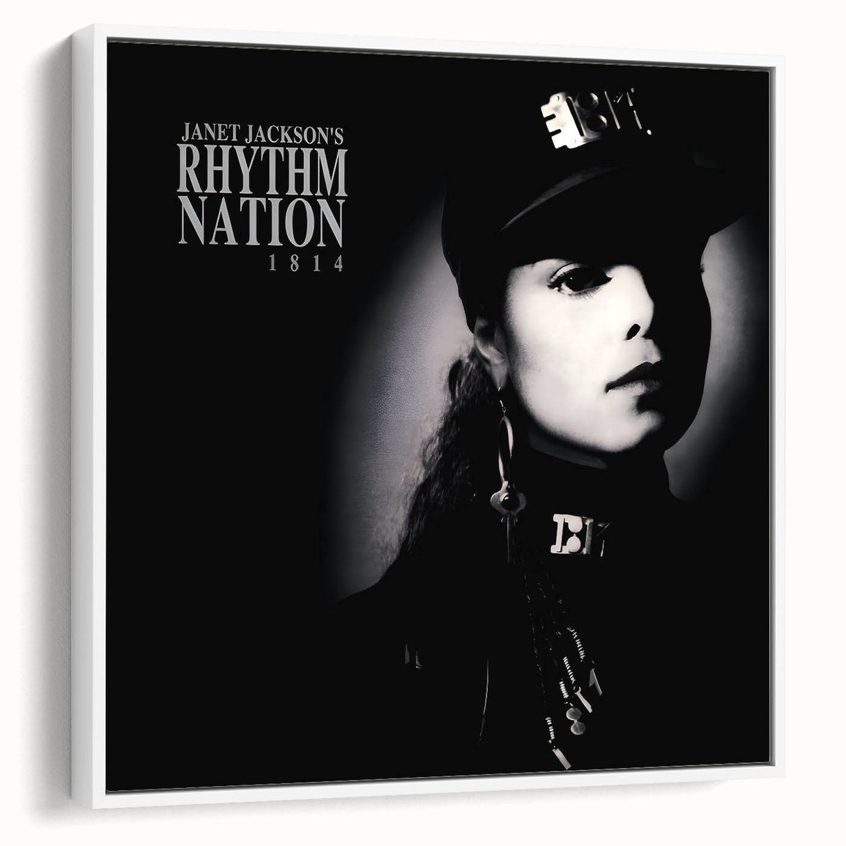Retro Janet Jackson Rhythm Nation Poster - Vintage Prints for Art