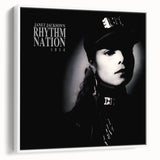 Retro Janet Jackson Rhythm Nation Poster - Vintage Prints for Art