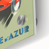 Retro Côte d'Azur Travel Poster – Vintage Racing Car Art