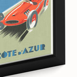 Retro Côte d'Azur Travel Poster – Vintage Racing Car Art
