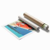 Retro Côte d'Azur Travel Poster – Vintage Racing Car Art