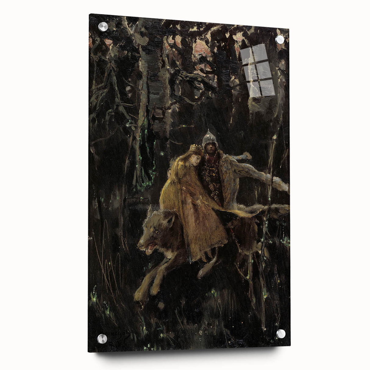 Realism Art Print of Royal Escape | Dark Forest and Brave Companions
