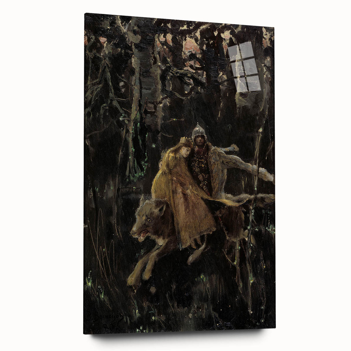 Realism Art Print of Royal Escape | Dark Forest and Brave Companions