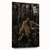 Realism Art Print of Royal Escape | Dark Forest and Brave Companions