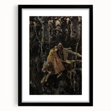 Realism Art Print of Royal Escape | Dark Forest and Brave Companions