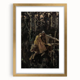 Realism Art Print of Royal Escape | Dark Forest and Brave Companions
