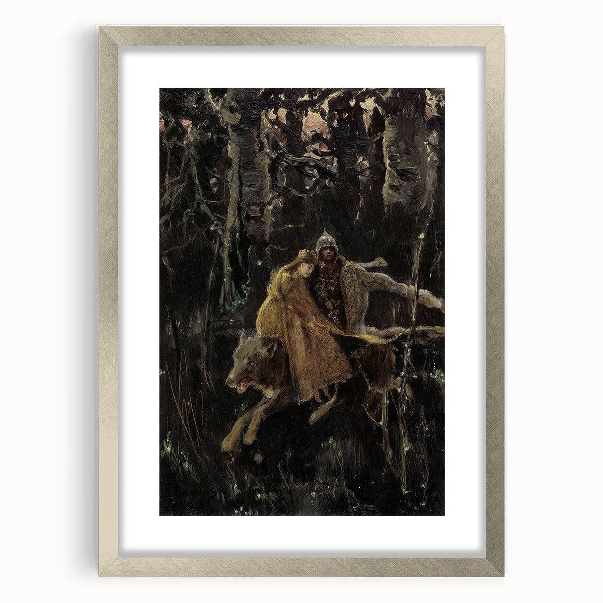 Realism Art Print of Royal Escape | Dark Forest and Brave Companions