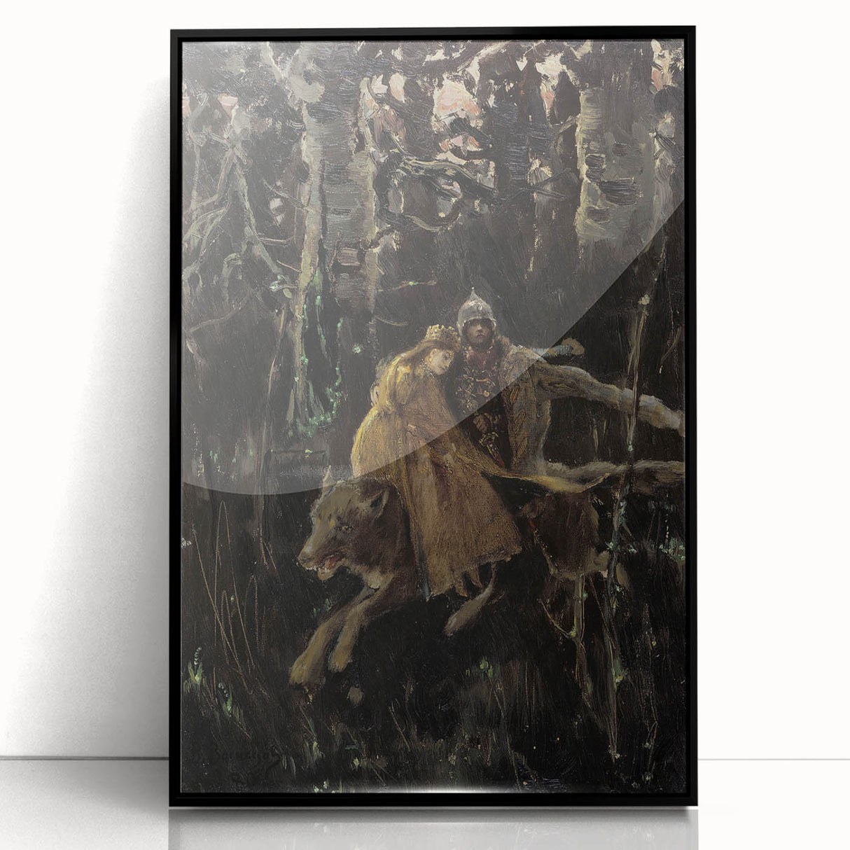 Realism Art Print of Royal Escape | Dark Forest and Brave Companions